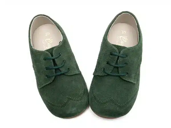 Blucher cordón verde niño