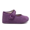 Merceditas velcro botón morado